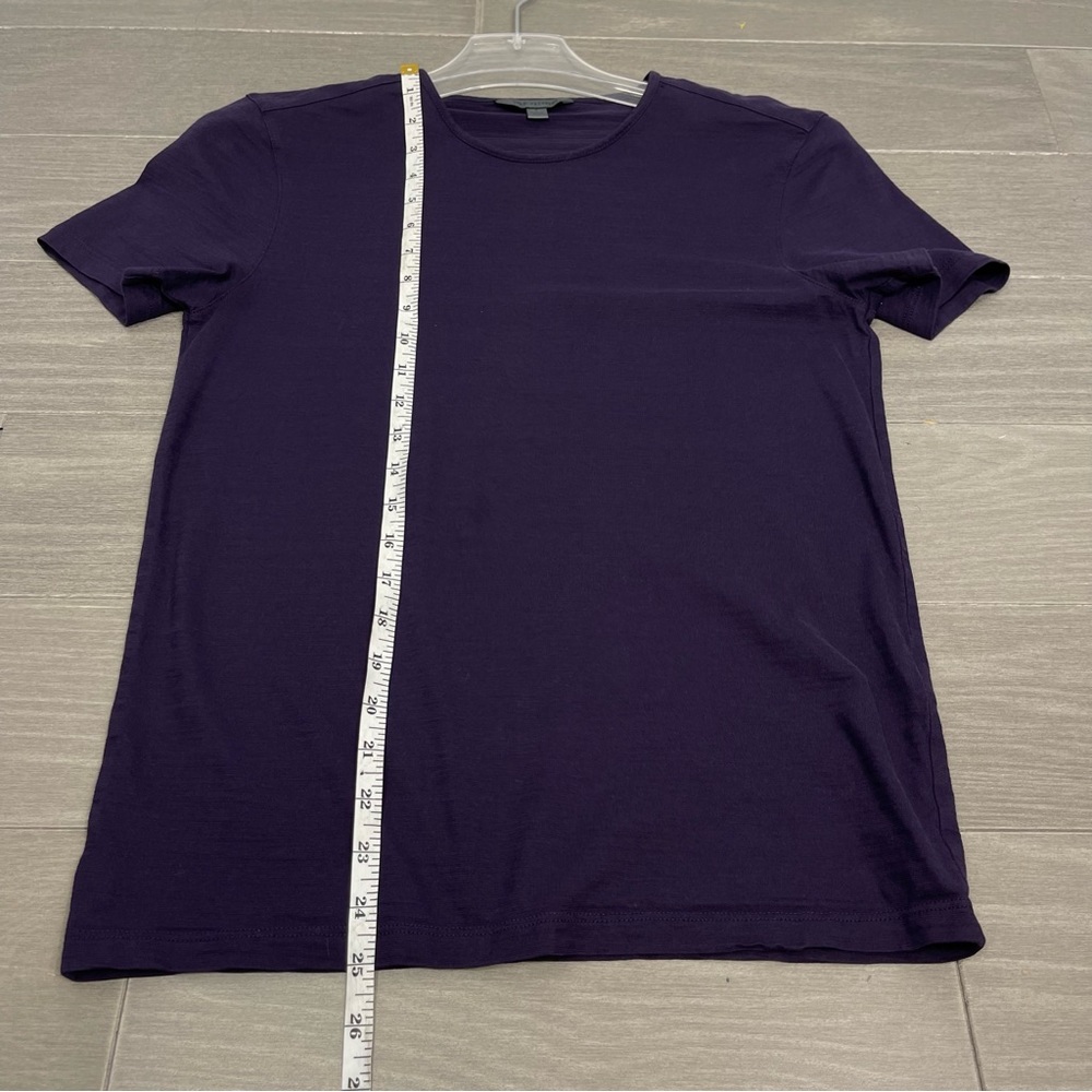 JOHN VARVATOS STRIATED CREWNECK SLIM FIT T-SHIRT K1762S3-AZJ3 PURPLE PLUM S - Picture 11 of 13